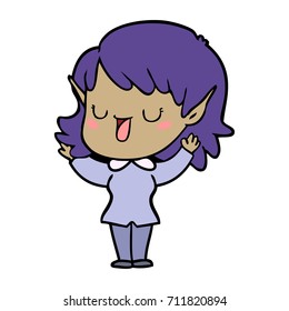 cartoon elf girl