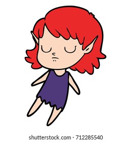 cartoon elf girl