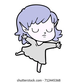 cartoon elf girl