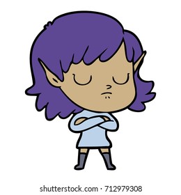 cartoon elf girl