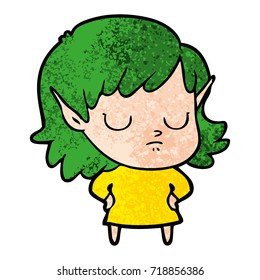 cartoon elf girl