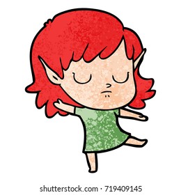 cartoon elf girl