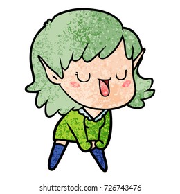 cartoon elf girl