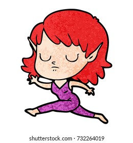 cartoon elf girl