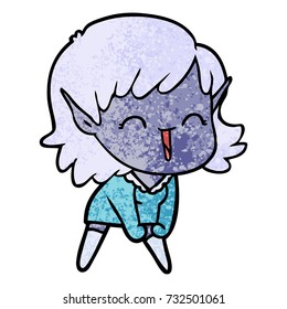 cartoon elf girl