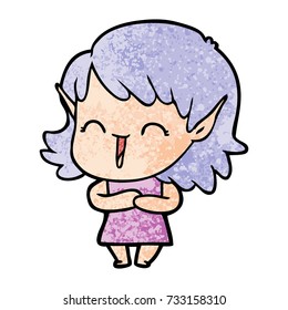 cartoon elf girl