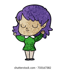 cartoon elf girl