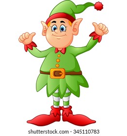 cartoon elf giving two thumbs up