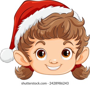 "Cartoon elf with a joyful Christmas spirit."