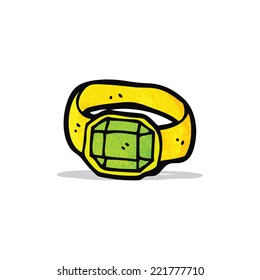 cartoon emerald ring