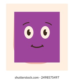 Cartoon emoji expressing happiness, perfect for communication and design projects