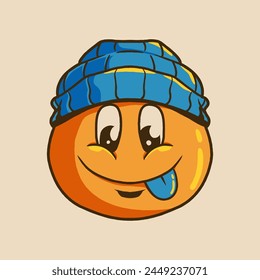 Cartoon emoji illustration with hand drawn style. Perfect for sticker, background, poster, t-shirt design, and printing design.