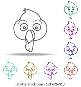 Cartoon, emoji, smiley, turkey icon icon. Elements of Thanksgiving day in multi color style icons. Simple icon for websites, web design, mobile app, info graphics
