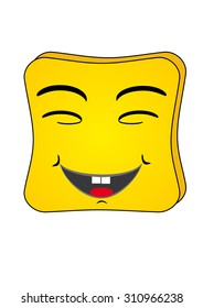cartoon emoticon in the form of toast
