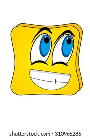 cartoon emoticon in the form of toast