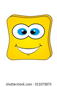 cartoon emoticon in the form of toast
