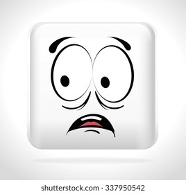 Cartoon emoticon graphic design, vector illustration eps10
