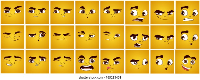 Cartoon Emoticons set