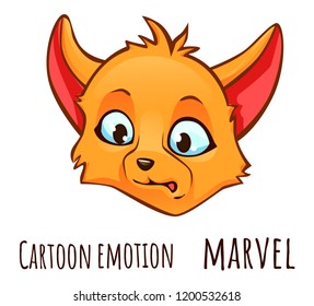 Cartoon emotion of fox -  marvel