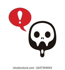 Cartoon Emotion Icons Showing Scream and Sigh
