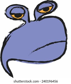 Cartoon emotional funny smiley, vector 