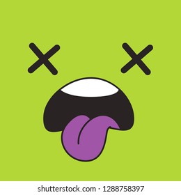 cartoon emotions, cute vector faces