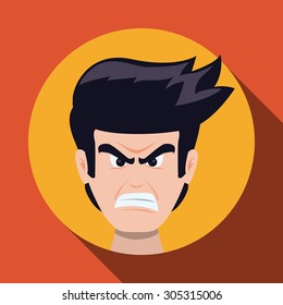 Cartoon emotions design, vector illustration eps 10.