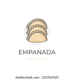 Cartoon Empanadas Simple Vector Illustration Logo