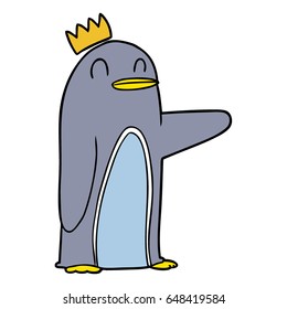 emperador de dibujos animados pingüino