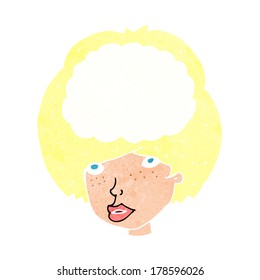 cartoon empty headed woman