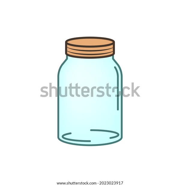 Cartoon Empty Jar Icon Clipart Image: เวกเตอร์สต็อก (ปลอดค่าลิขสิทธิ์