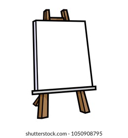 Cartoon Empty Painting Canvas