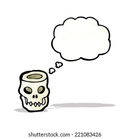 cartoon empty skull