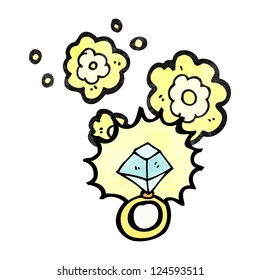 anillo de compromiso de dibujos animados