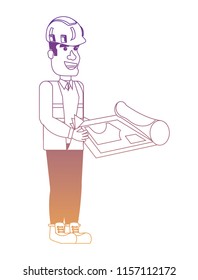 cartoon engineer icon