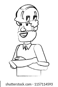 cartoon engineer icon