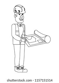 cartoon engineer icon