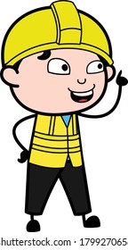 Cartoon Engineer Talking Happy Character Design Illustration