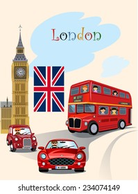 Cartoon and English Road