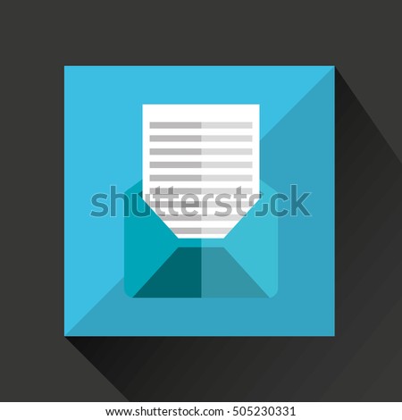 cartoon envelope email mail with shadow and pink background vector illustration Stock photo © 