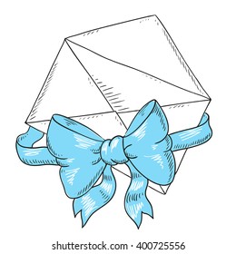cartoon envelope greeting vector illustration  Doodle art