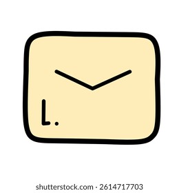 Cartoon Envelope Icon for Incoming Message