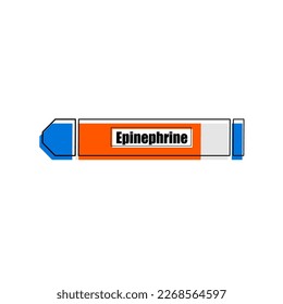 Cartoon of epinephrine auto injections.