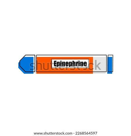 Cartoon of epinephrine auto injections.