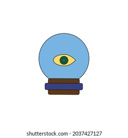 bola esotérica de dibujos animados. Ilustraciones vectoriales. icono