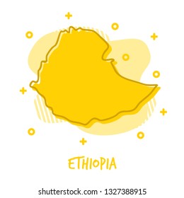 Cartoon Ethiopia Map