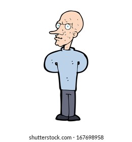 caricatura de malvado calvo