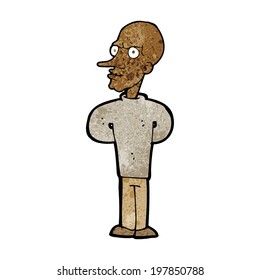 cartoon evil bald man
