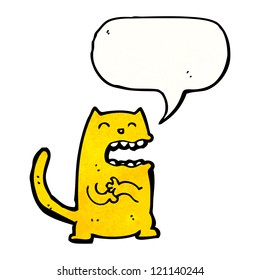 Cartoon-böse Katze lacht