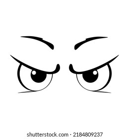 Cartoon Evil eyes isolated on white background. Evil eyes illustration design. vector eps10